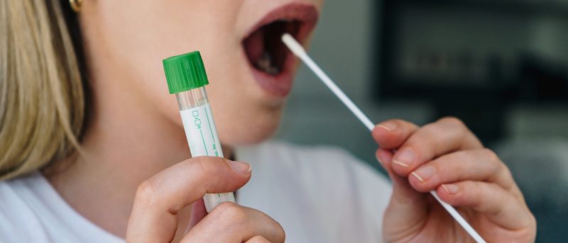 Covid self testing mouth swab