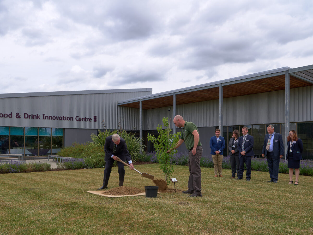 HRH The Duke of Gloucester plants a tree to commemorate Her Majesty The Queen's Platinum Jubilee