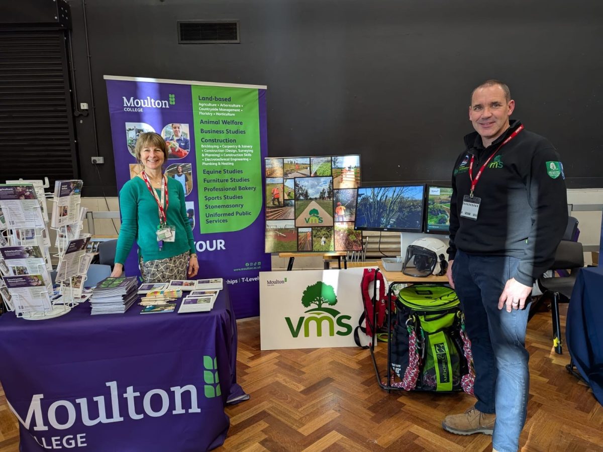 Kev Garfield attending school careers fair to promote careers in the land-based sector