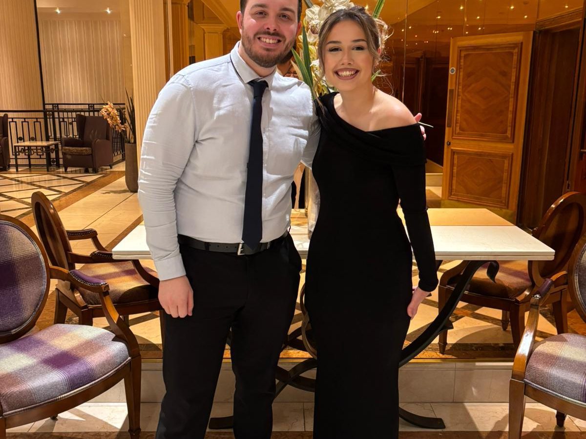 Lydia and her Moulton College Tutor, Jack Howsin