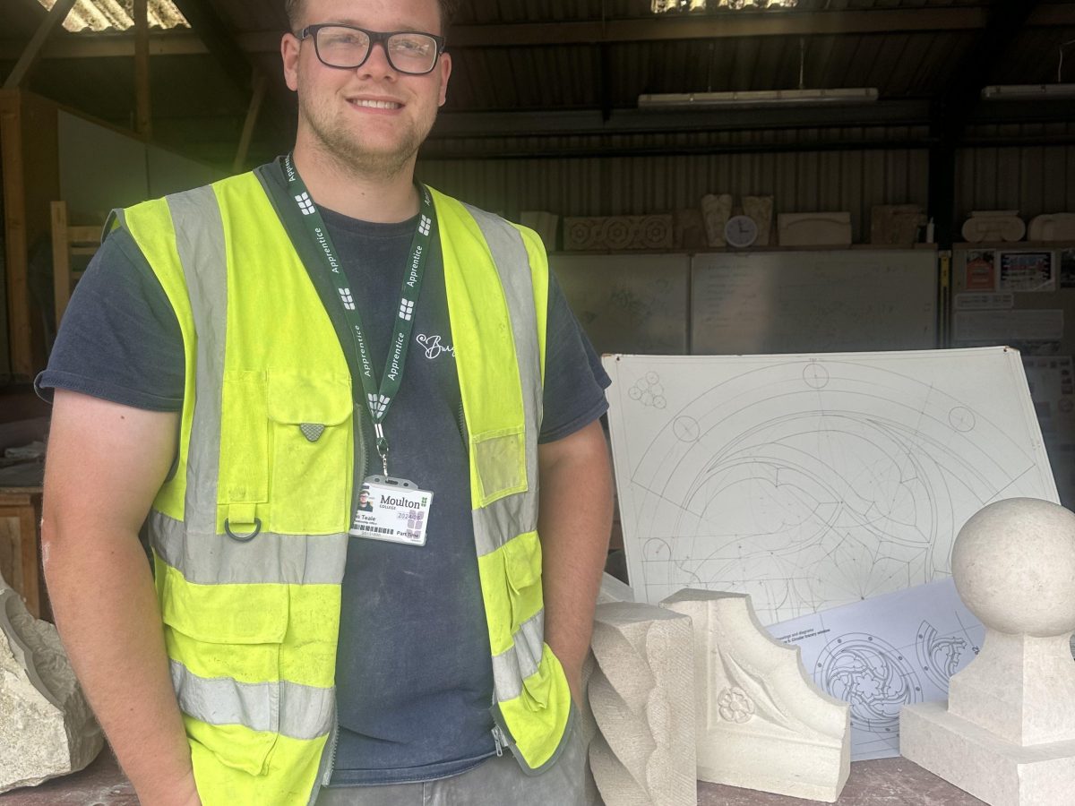 Ben Teale, winner of regional stonemasonry Skillbuild heat