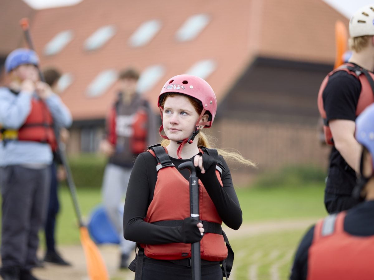 Student in life jacket