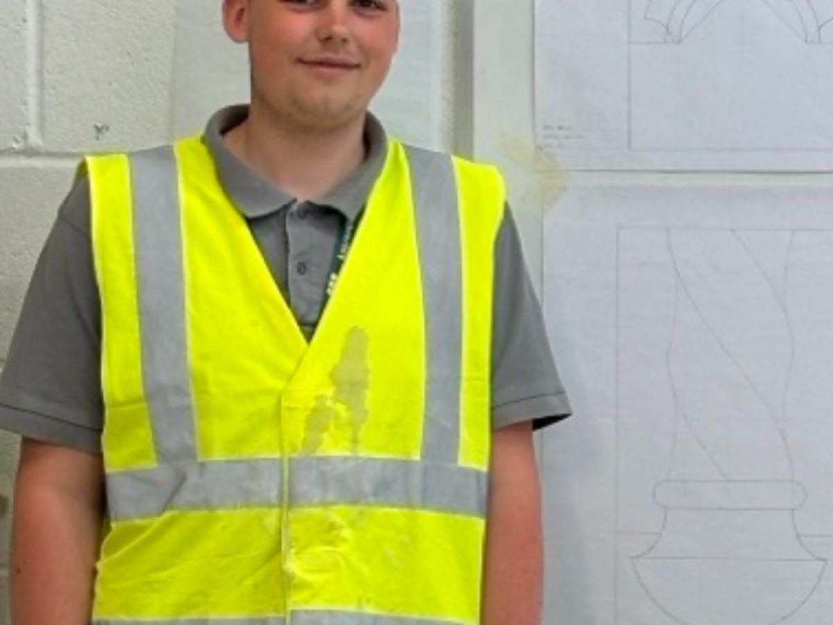 Jamie Whiting, runner up for regional stonemasonry Skillbuild heat