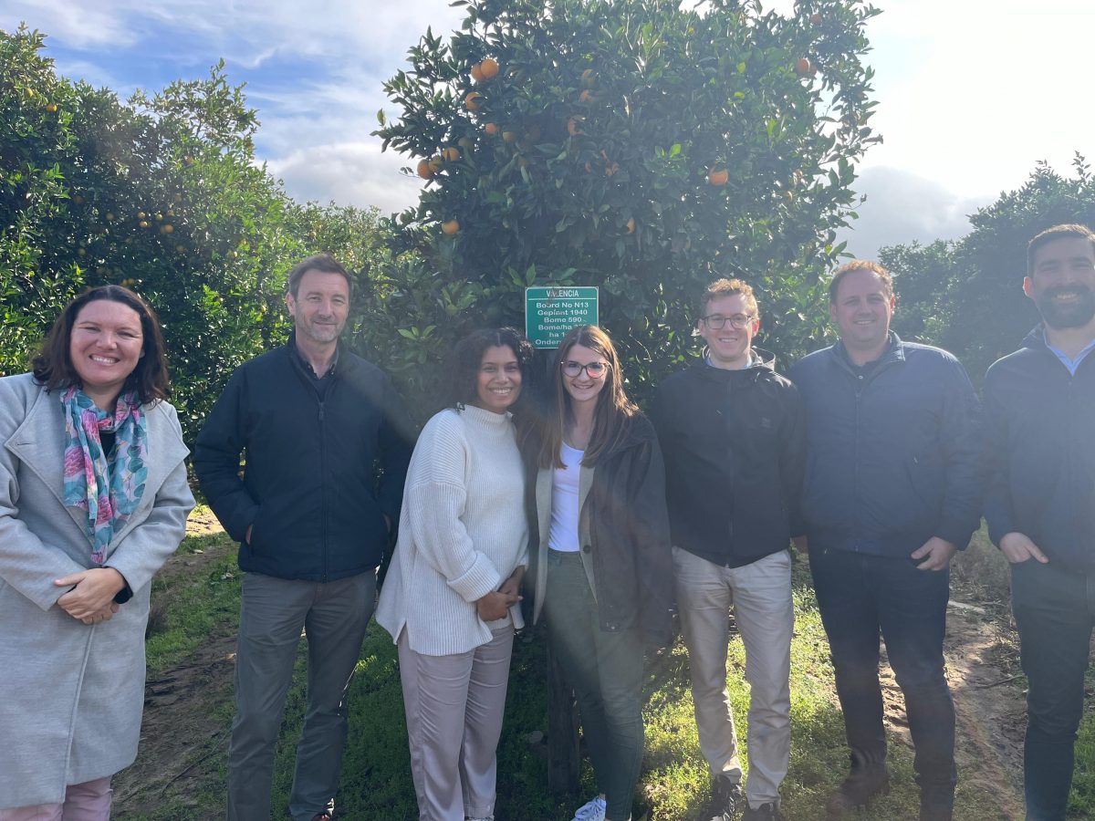 Harvey on a recent trip to visit Citrus growers in South Africa with the buyers and sustainability team from Aldi.