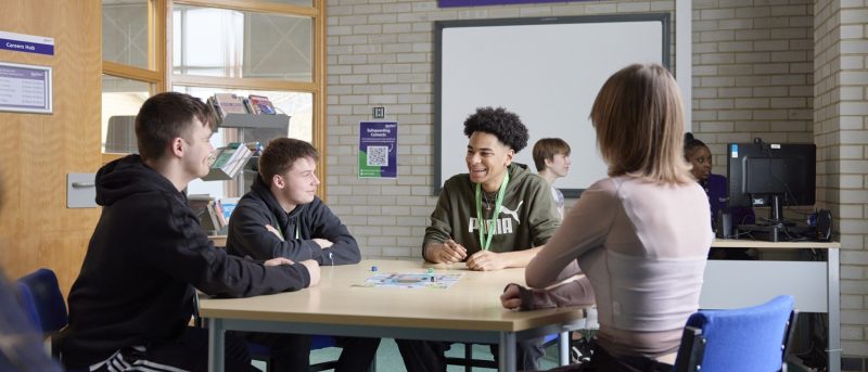 Careers Hub with students