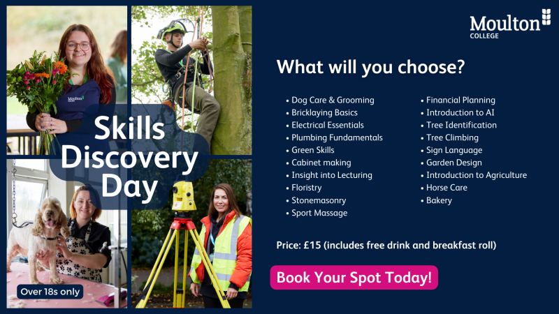 Skills Discovery Day image with subject examples